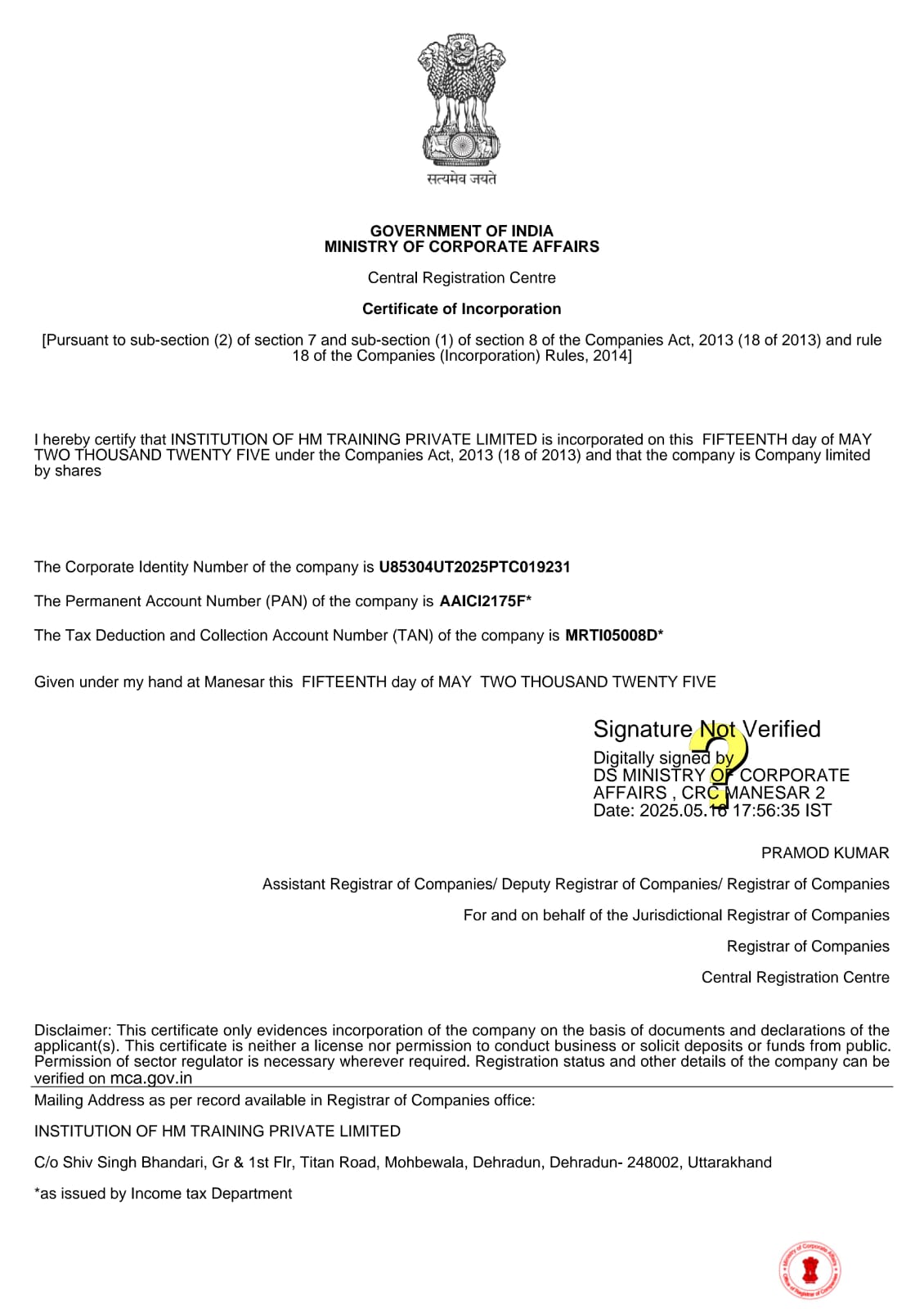 IHM Dehradun Registration